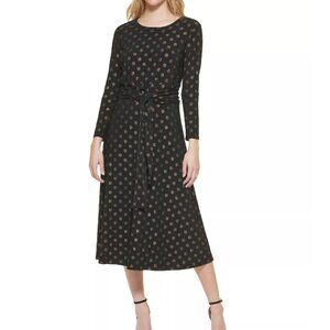 Tommy Hilfiger Women's Foil-Dot Jersey Midi Dress Size 8 New with Tags